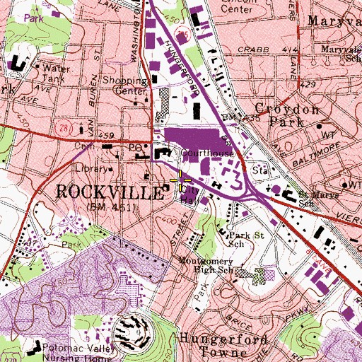 Topographic Map of Crooke Emergency Communications Center, MD