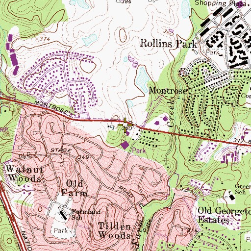 Topographic Map of Faith United Methodist Church, MD