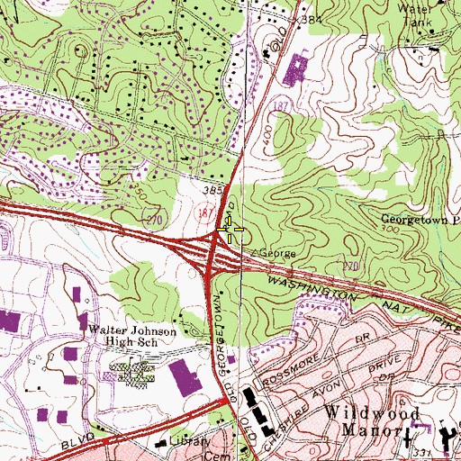 Topographic Map of Saint Marks United Presbyterian Church, MD