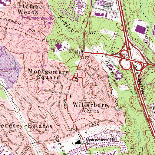 Topographic Map of Geneva United Presbyterian Church, MD