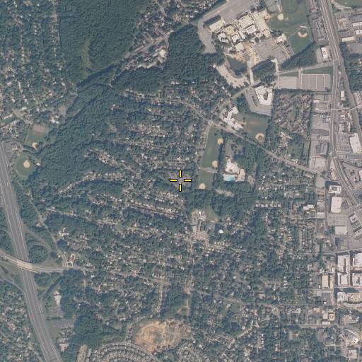 Aerial/Satellite Image of Unitarian of Rockville Church, MD