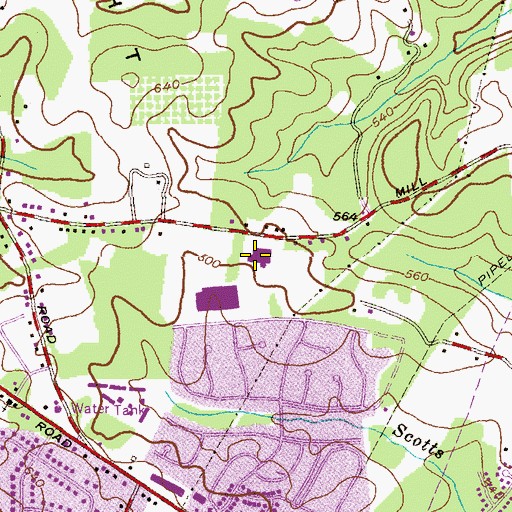 Topographic Map of Deer Park Elementary School, MD