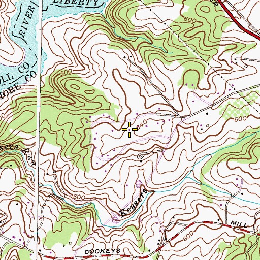 Topographic Map of Green Hill Farm, MD