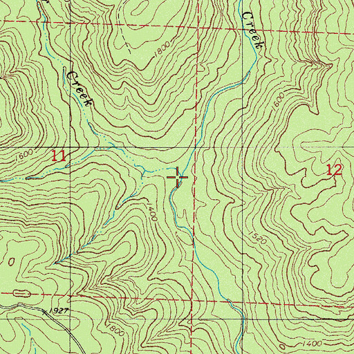 Topographic Map of Slusher Creek, AR
