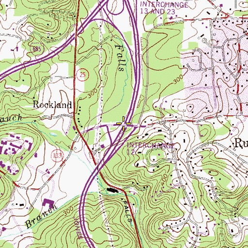 Topographic Map of Interchange 12, MD