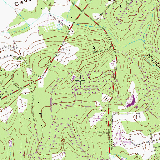 Topographic Map of Velvet Ridge, MD