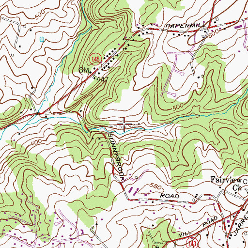 Topographic Map of Wetherbee, MD