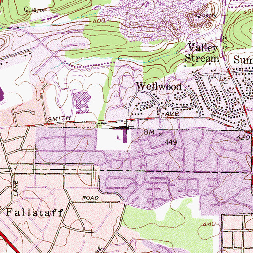 Topographic Map of Wellwood International Elementary School, MD