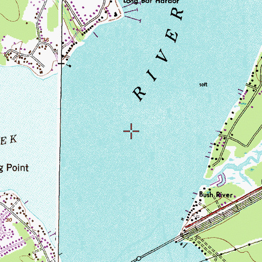 Topographic Map of Otter Point Creek, MD