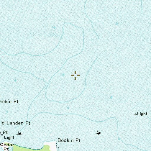 Topographic Map of Bodkin Point Shoal, MD