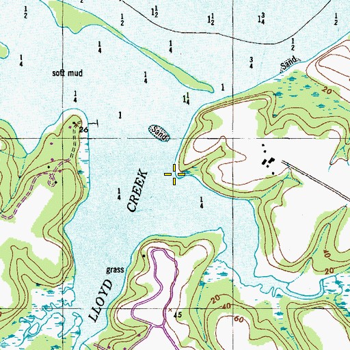 Topographic Map of Castle Point, MD