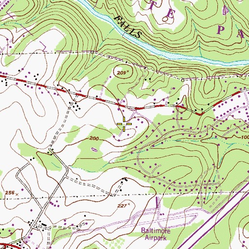 Topographic Map of Forge Heights, MD