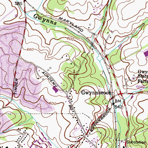 Topographic Map of Kendig Mill Station, MD