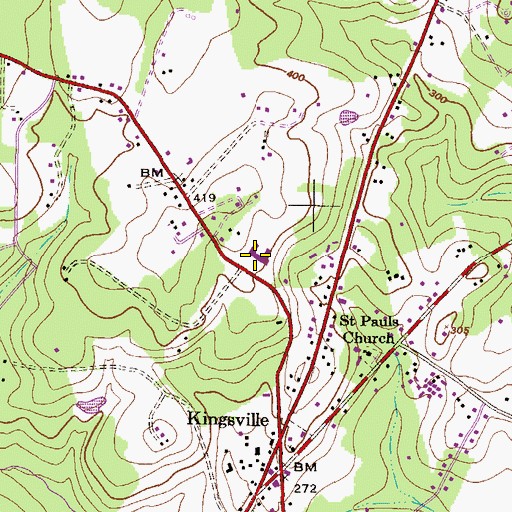 Topographic Map of Kingsville Elementary School, MD