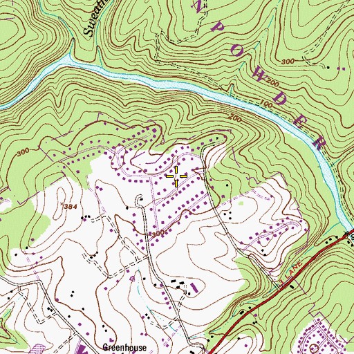 Topographic Map of Perry Hall Manor, MD