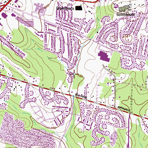 Topographic Map of Perry Hall Park, MD