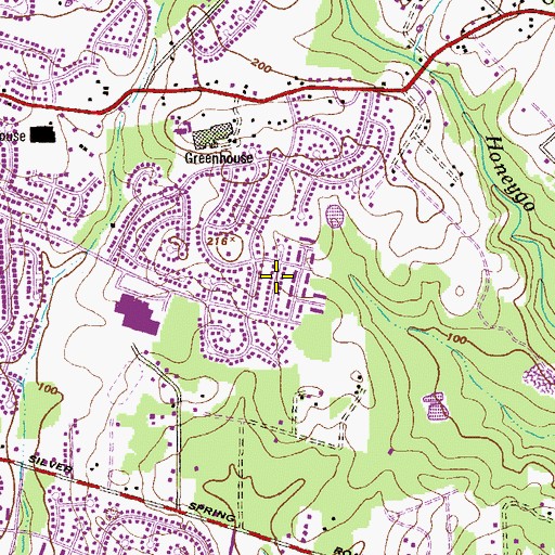 Topographic Map of Silver Gate Village, MD