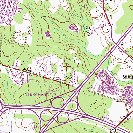 Topographic Map of Silver Woods, MD