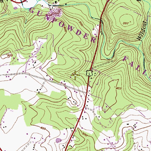 Topographic Map of Wesley Woods, MD