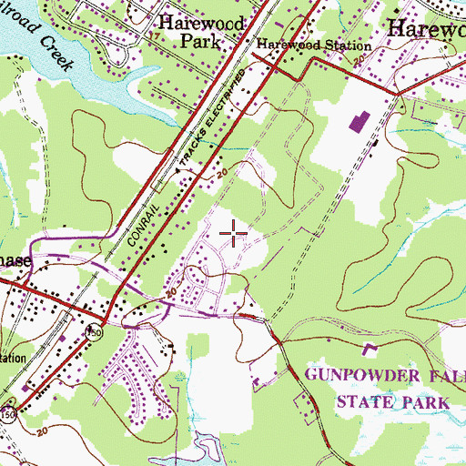 Topographic Map of Cunninghill Cove, MD