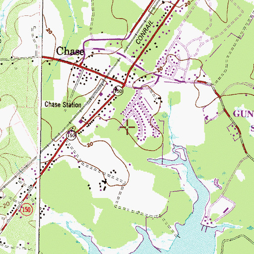 Topographic Map of Dundee Natural Environment Area, MD