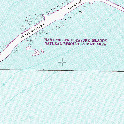 Topographic Map of Hart-Miller Pleasure Islands Natural Resources Management Park, MD