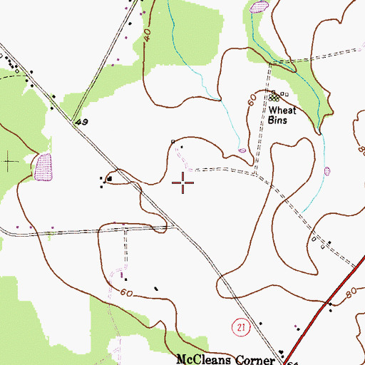 Topographic Map of Caulks Field, MD