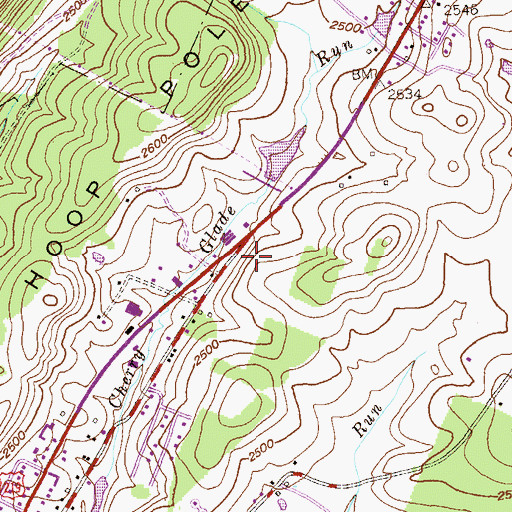 Topographic Map of Little Yok Number 2 Reservoir, MD