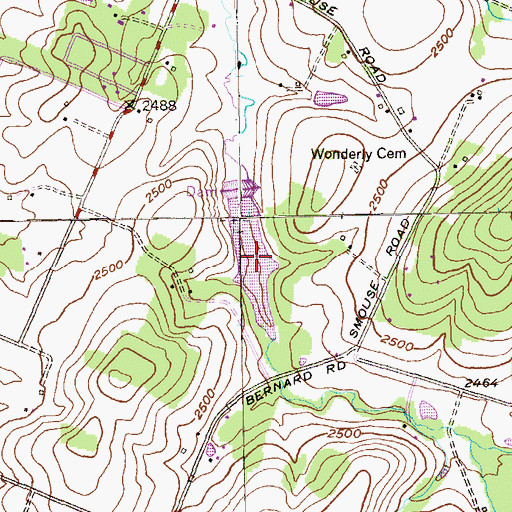 Topographic Map of Little Yok Reservoir Site Number 5, MD