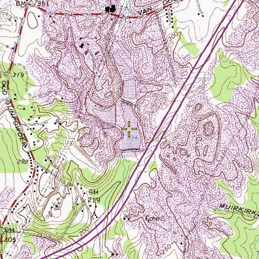 Topographic Map of Contee Main Settling Pond, MD