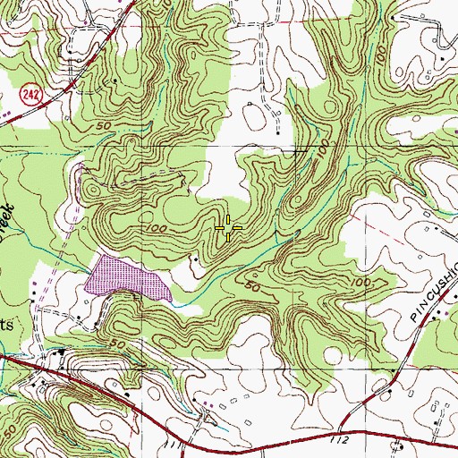 Topographic Map of Ledford Farm Pond Dam, MD