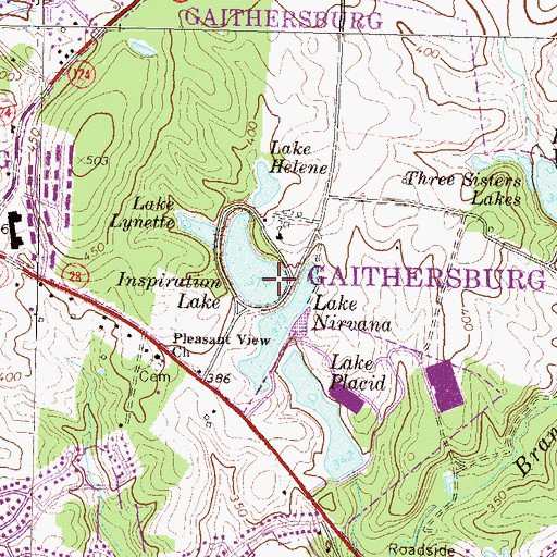 Topographic Map of Inspiration Lake Dam, MD
