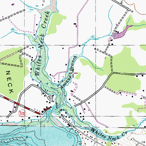 Topographic Map of Avenue Branch, MD