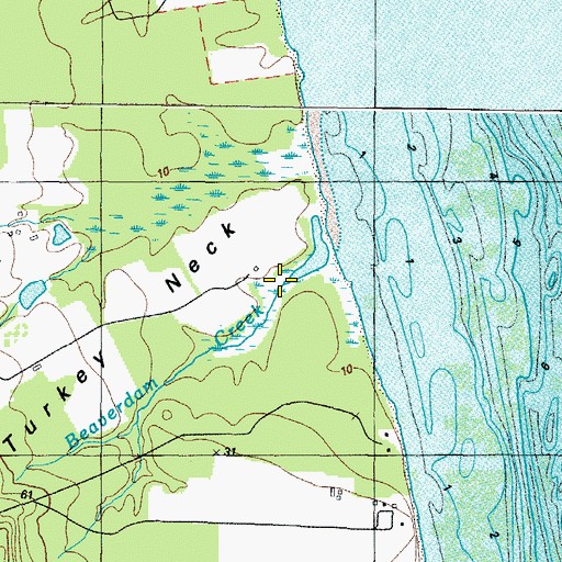 Topographic Map of Beaverdam Creek, MD