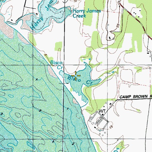 Topographic Map of Biscoe Creek, MD