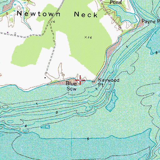 Topographic Map of Blue Sow, MD