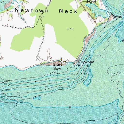 Topographic Map of Blue Sow, MD