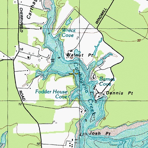 Topographic Map of Buzzard Point, MD