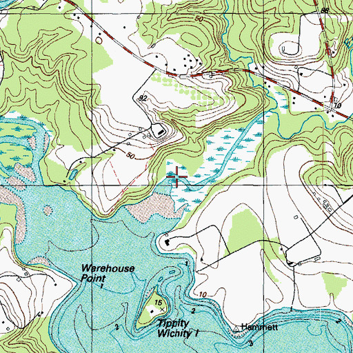 Topographic Map of Eastern Branch, MD