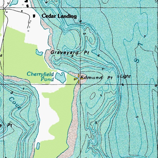 Topographic Map of Edmund Point, MD