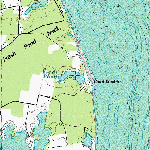 Topographic Map of Fresh Pond, MD