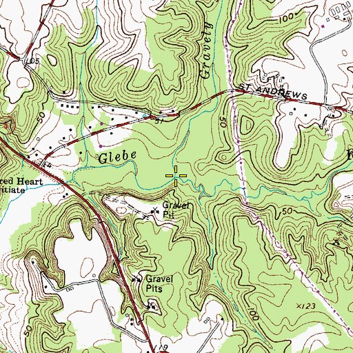 Topographic Map of Gravely Run, MD