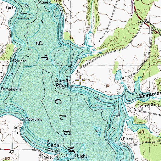 Topographic Map of Guest Point, MD