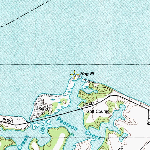Topographic Map of Hog Point, MD