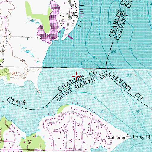 Topographic Map of Indian Creek, MD