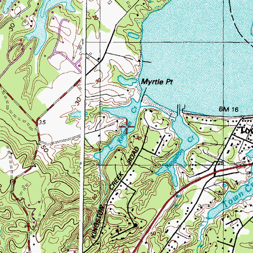 Topographic Map of Little Kingston Creek, MD