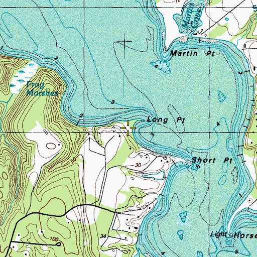 Topographic Map of Long Point, MD