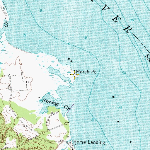 Topographic Map of Marsh Point, MD