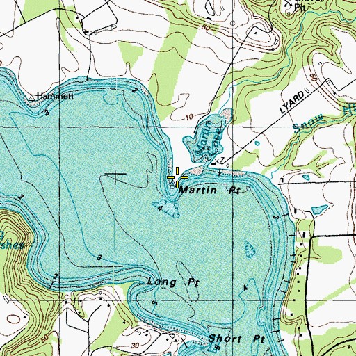 Topographic Map of Martin Point, MD