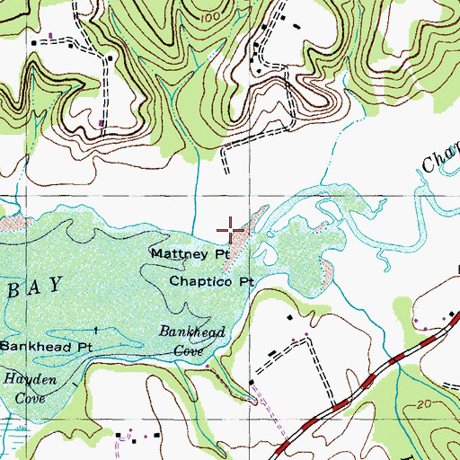 Topographic Map of Mattney Point, MD